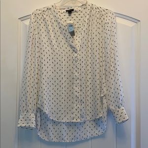 Patterned long sleeve blouse